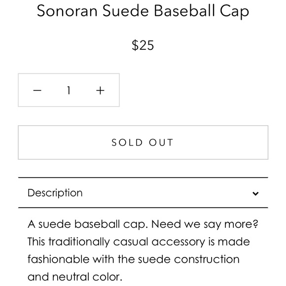 Summer & Rose Sonoran faux suede baseball cap. - Picture 3 of 11